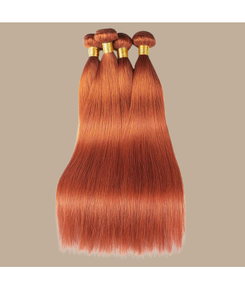 Vävning Virgin Human Hair Straight 7A Ginger 350  100 Gr Les magasins à Paris