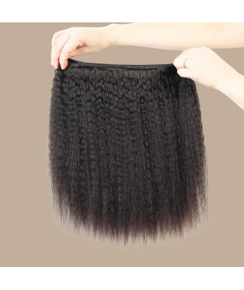 Vävning Virgin Human Hair Yaki Straight 7A Mörkbrun 1B 100 Gr la chaussure