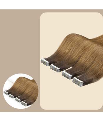 Extensions Adhesives / tapes stive Premium Russian Hair T4/14 Amélioration de cerveau avec