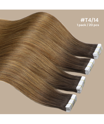 Extensions Adhesives / tapes stive Premium Russian Hair T4/14 Amélioration de cerveau avec