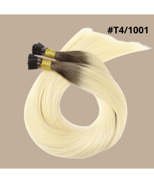 50 Premium Keratin Extensions Rett med I-Tip T4/1001 Livraison rapide