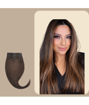 Extensions Styva Clips Mörkbrun Metallic Guld Koppar Amélioration de cerveau avec