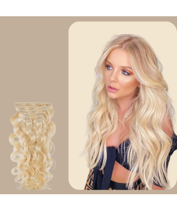 Vågig platinablond Clip-In Extensions prix pour 