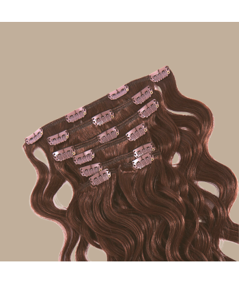 Chocolate Wavy Clip Extensions le des métaux précieux