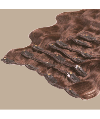 Chocolate Wavy Clip Extensions le des métaux précieux