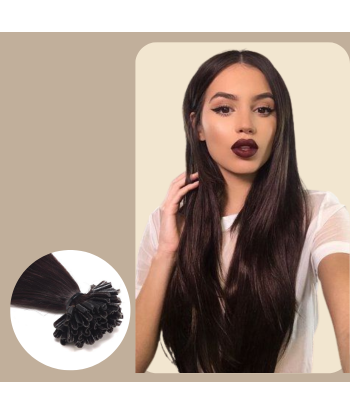 100 RAIDE Dark Brown Keratin Extensions de la marque