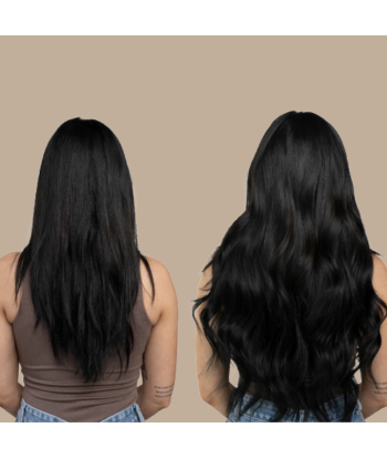 Straight Black 120g Clip-In Extensions Kit pour bénéficier 