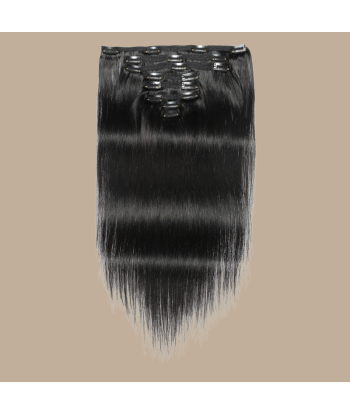 Straight Black 120g Clip-In Extensions Kit pour bénéficier 