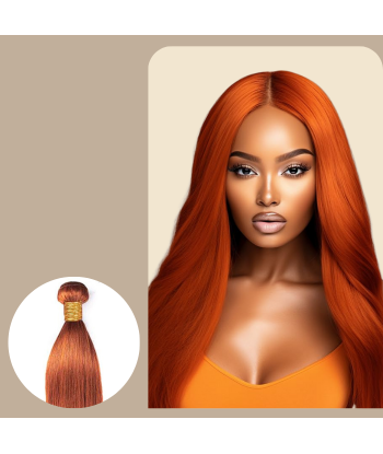 Vävning Virgin Human Hair Straight 7A Ginger 350  100 Gr prix pour 