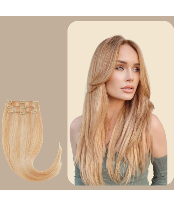 Rechte Clip Extensions Middernacht Blond Platina destockage