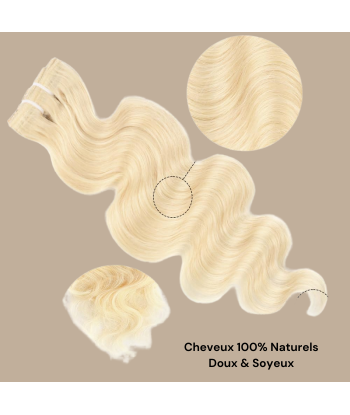 Body Wave Platina Blonde Extensions Kit 120 gr plus qu'un jeu 