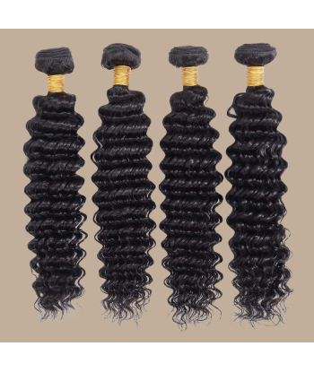 Tissage Vierge Human Hair Deep Wave 7A Brun Foncé 1B 100 Gr JUSQU'A -70%! 