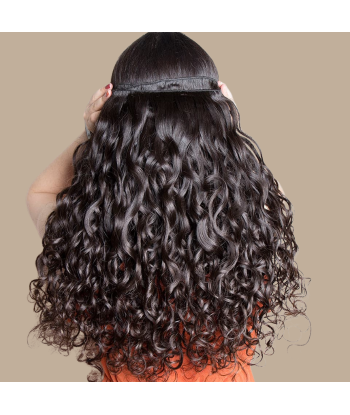 Tissage Cheveux Vierge Human Hair Water Wave 7A Brun Foncé 1B 100 Gr Véritable concentré