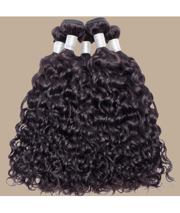 Tissage Cheveux Vierge Human Hair Water Wave 7A Brun Foncé 1B 100 Gr Véritable concentré