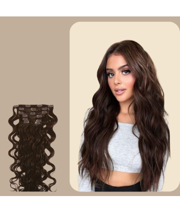 Extensions Clips Ondulées Brun Profitez des Offres !