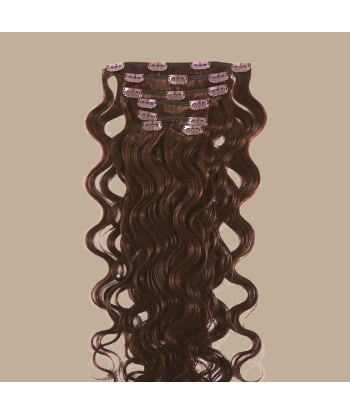 Extensions Clips Ondulées Chocolat france