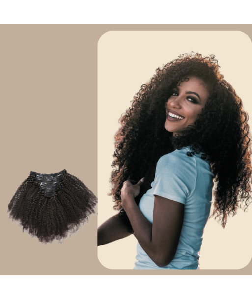 Kit Extensions à Clips Afro Curly Brun 120 gr ouvre sa boutique