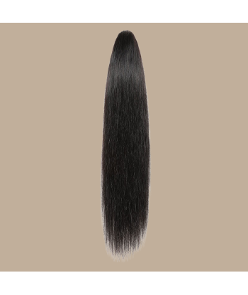 Queue de cheval Ponytail  Noir à Pince Naturel Remy Hair Straight Par le système avancé 