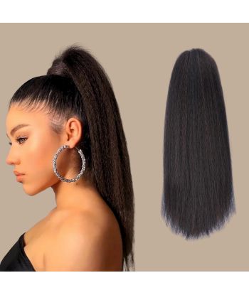 Queue de cheval Ponytail  Noir à Pince Naturel Remy Hair Yaki Straight meilleur choix