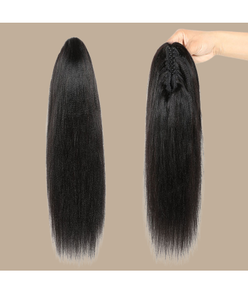 Queue de cheval Ponytail  Noir à Pince Naturel Remy Hair Yaki Straight meilleur choix