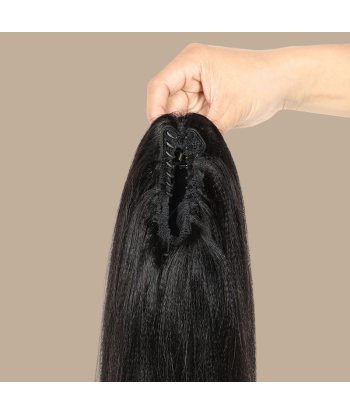 Queue de cheval Ponytail  Noir à Pince Naturel Remy Hair Yaki Straight meilleur choix