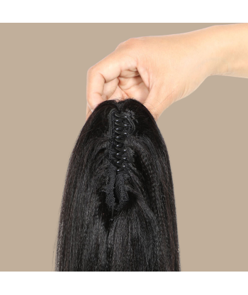 Queue de cheval Ponytail  Noir à Pince Naturel Remy Hair Yaki Straight meilleur choix