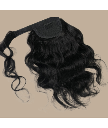 Queue de cheval Ponytail  Noir Ruban Magique Remy Hair Body Wave de la marque