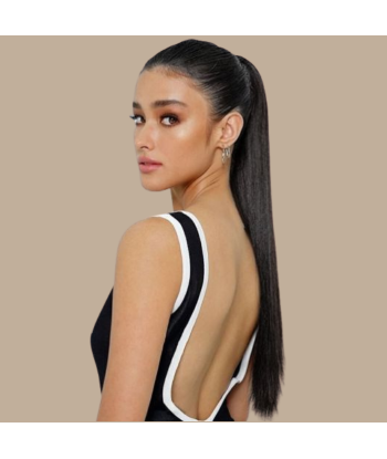 Queue de cheval Ponytail  Noir A Cordon Remy Hair Straight prix