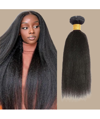 Tissage Cheveux Vierge Human Hair Yaki Straight 7A Brun Foncé 1B 100 Gr ou a consommer sur place