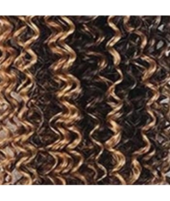 Tissage Cheveux Vierge Human Hair Kinky Curly 7A Chatain Méché Blond P4/27 100 Gr du meilleur 