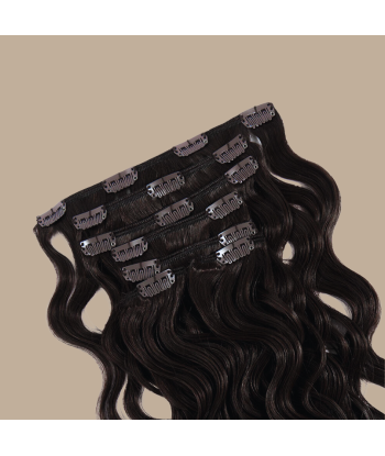 Extensiones Clips Ondulado Marrón Oscuro en stock