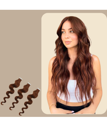 Extensiones adhesivas onduladas de chocolate livraison gratuite