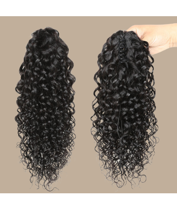 Coleta Castaño Oscuro Natural Clip Cabello Remy Ondas al Agua hantent personnes