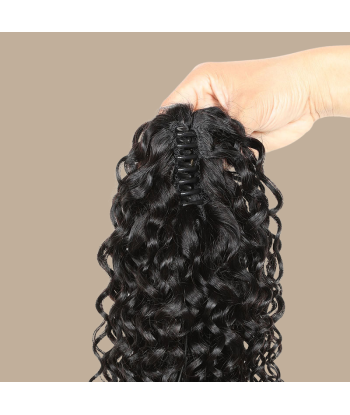 Coleta Castaño Oscuro Natural Clip Cabello Remy Ondas al Agua hantent personnes