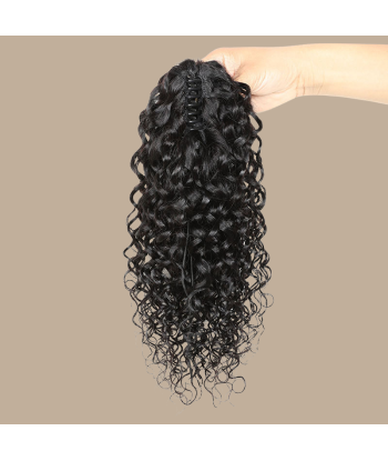 Coleta Castaño Oscuro Natural Clip Cabello Remy Ondas al Agua hantent personnes