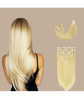 Blondes Platinblond Clip Extensions Kit offre 