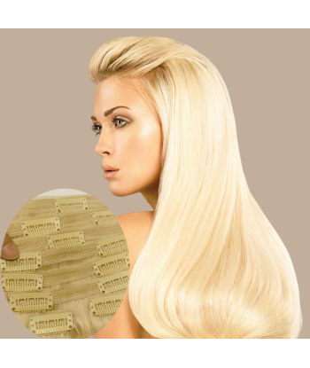 Blondes Platinblond Clip Extensions Kit offre 