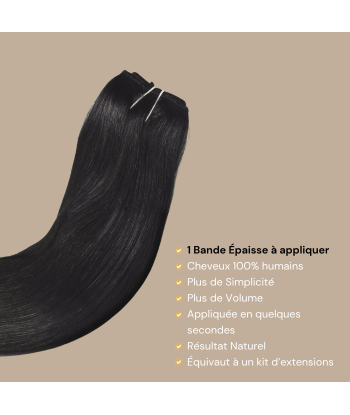 Clip Extension Straight Schwarz Mono Maxi Volume Band des créatures d'habitude