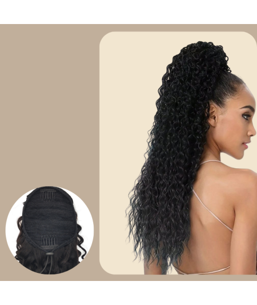 Pferdeschwanz Ponytail Dunkelbraun Mit Kordel Remy Hair Deep Wave Economisez 