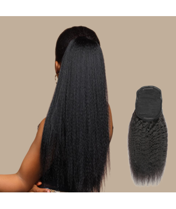 Pferdeschwanz Ponytail Dunkelbraun Mit Kordel Remy Hair Kinky Straight Vous souhaitez 