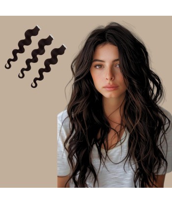 Dark Brown Wavy Adhesive Extensions sélection de produits