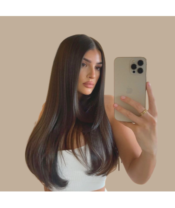 Straight Brown Clip-In Extension Single Band Maxi Volume meilleur choix