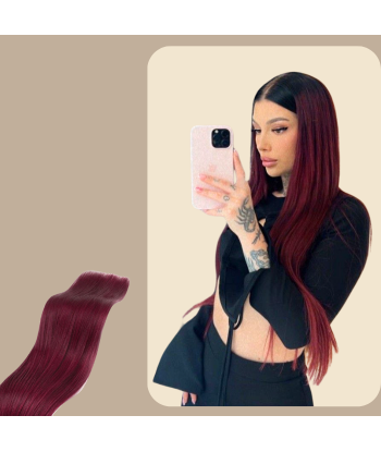 Dark Brown 99J Ombre Straight Clip Extension Mono Band Maxi Volume votre restaurant rapide dans 