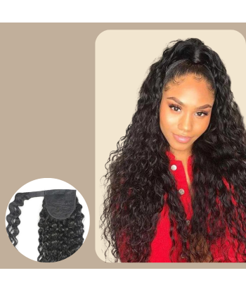 Ponytail Black Magic Ribbon Remy Hair Water Wave de technologie