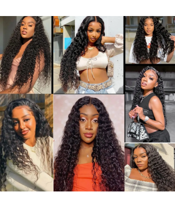 Virgin Hair Weaving Human Hair Deep Wave 7A Dark Brown 1B 100 Gr livraison et retour toujours gratuits