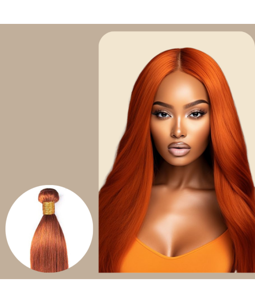 Virgin Hair Weave Human Hair Straight 7A Ginger 350 100 Gr votre