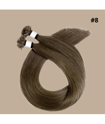 100 Straight Keratin Extensions Premium with Flat Tip 8 À commander