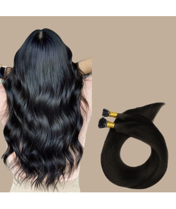 50 Premium Straight Keratin Extensions with I-Tip 1B 50-70% off 