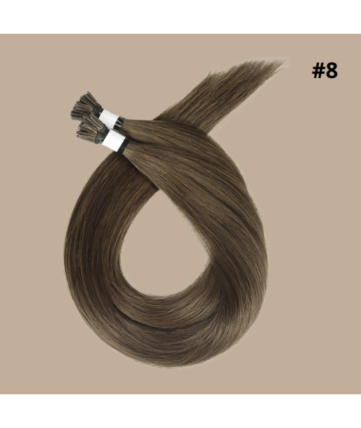 50 Premium Straight Keratin Extensions with I-Tip 8 À commander