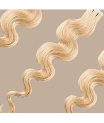 Platinblonde gewellte Haftverlängerungen 50-70% off 